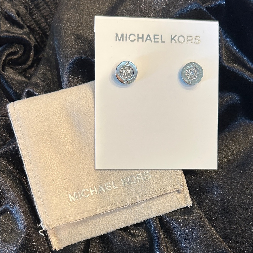 Michael Kors Sparkling Silver Earrings